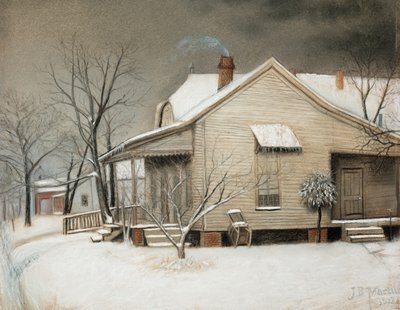 East Dallas House in Snow by John Breckinridge Martin