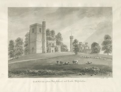 Arley Church and Castle by John Buckler