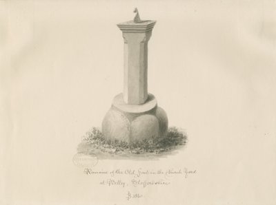 Font at Betley Church by John Buckler