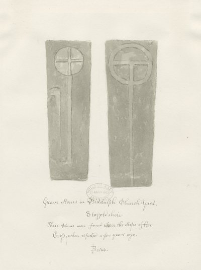 Grave stones in Biddulph Churchyard by John Buckler