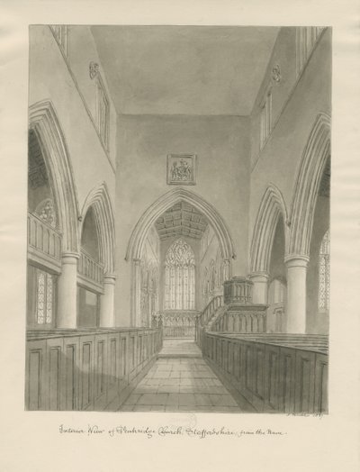 Interior of Penkridge Church by John Buckler