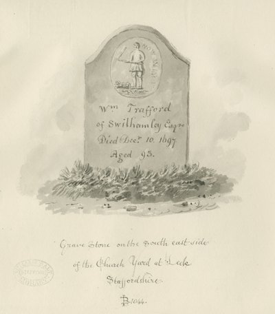 Leek Church - Gravestone by John Buckler