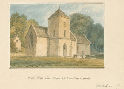 Wiltshire - Berwick Saint Leonard Church by John Buckler