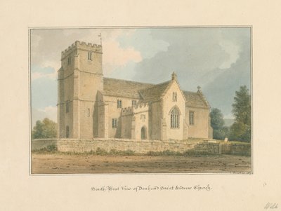 Wiltshire - Donhead Saint Andrew Church, 1817 by John Buckler