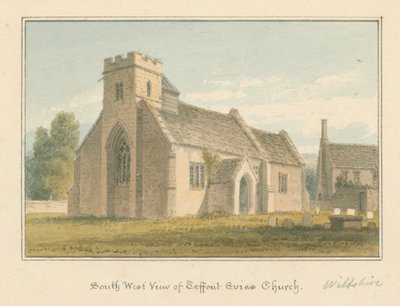 Wiltshire - Teffont Evias Church by John Buckler