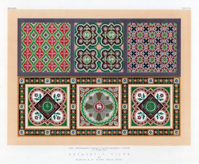 Encaustic Tiles, 19th Century by John Burley Waring