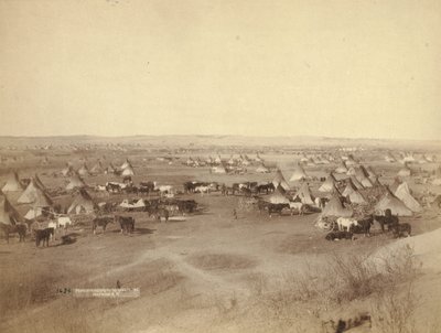 Hostile Indian Camp, 1891 by John C. H. Grabill
