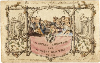 The First Christmas Card, 1843 by John Callcott Horsley