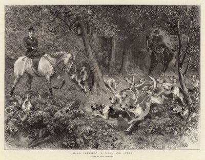 Hard Pressed, a Woodland Scene by John Charlton