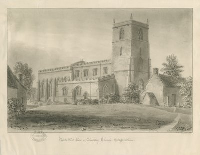 Checkley Church by John Chessell Buckler