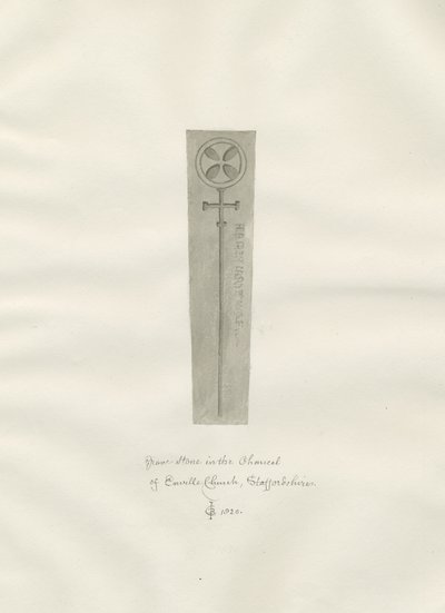 Enville Church - Gravestone by John Chessell Buckler