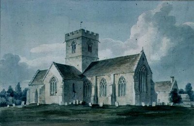 South-east View of Dinton Church, 1805 by John Chessell Buckler