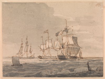 Men-of-war off the Coast by John Cleveley the Younger