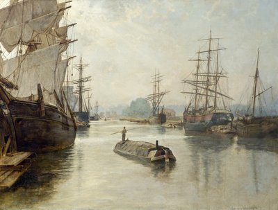 Gloucester Docks, Before 1922 by John Collier