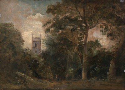 A Church in the Trees, ca. 1800 by John Constable