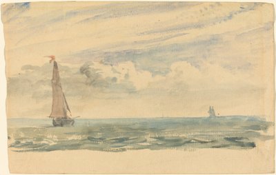 A Seascape with Two Sail Boats by John Constable