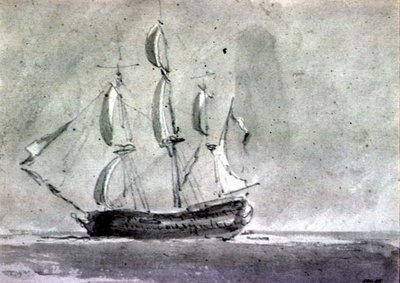 A Ship under Sail by John Constable