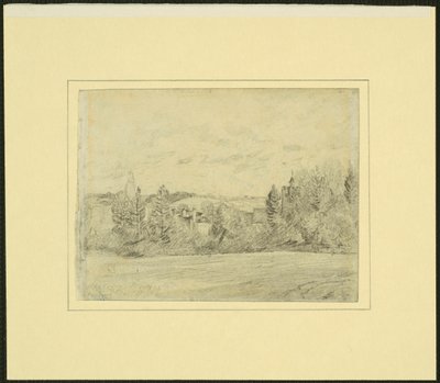 Binfield Rectory and Church, Berkshire by John Constable