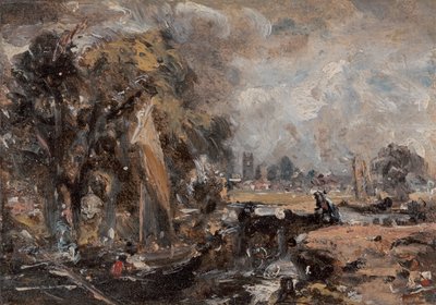 Dedham Lock, between 1819 and 1820 by John Constable