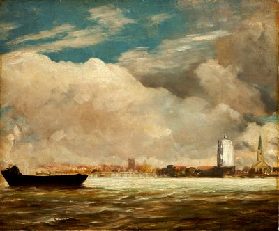 On the Thames near Battersea Bridge by John Constable
