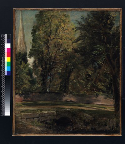 Salisbury Cathedral Seen Above the Close Wall by John Constable