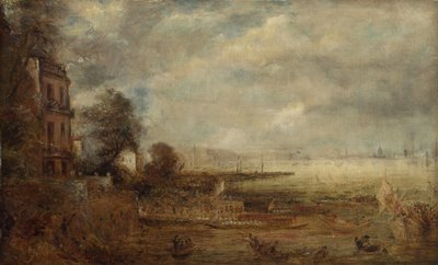 Waterloo Bridge Seen from Whitehall Stairs by John Constable