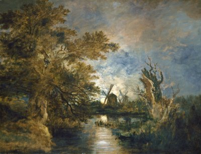 Moonlight on the Yare by John Crome
