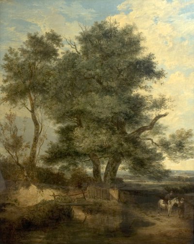 Trees by a Brook by John Crome