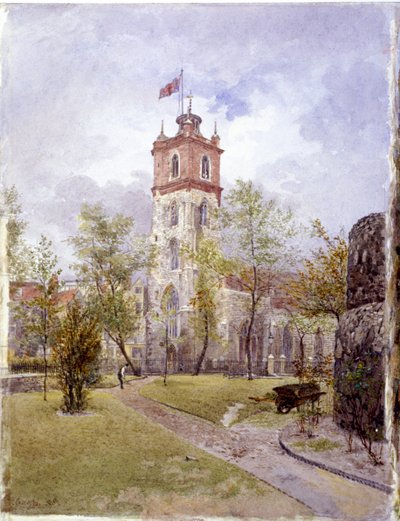 St Giles without Cripplegate, London, 1882 by John Crowther