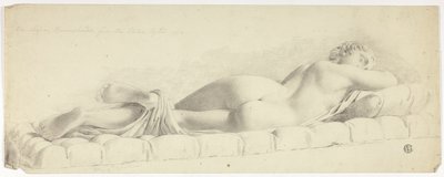 Ancient Statue of Sleeping Hermaphrodite by John Downman