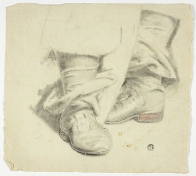 Seventeenth Century Boots of Standing Figure by John Downman