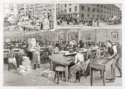 Scenes of cigarette production, 1887 by John Durkin
