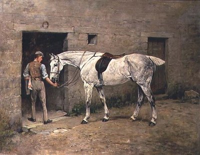 The Dapple Grey and Stable Lad by John Emms