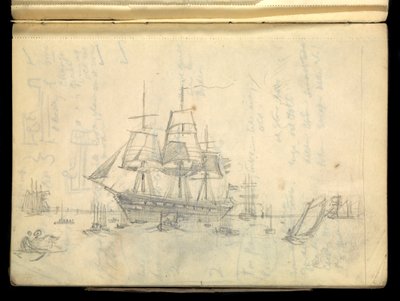 Seascape, Sketchbook by John Everett