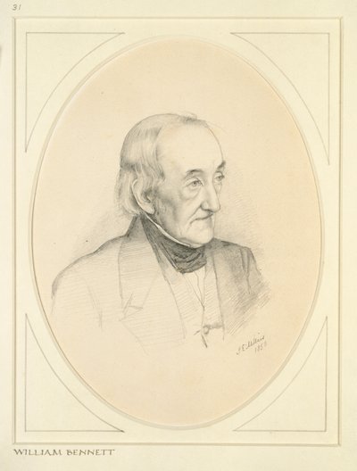 Portrait of William Bennett by John Everett Millais