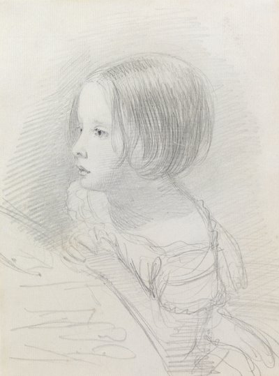 Sketch of a Girl by John Everett Millais