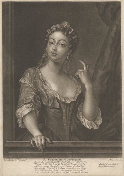 A Venetian Courtesan by John Faber the younger