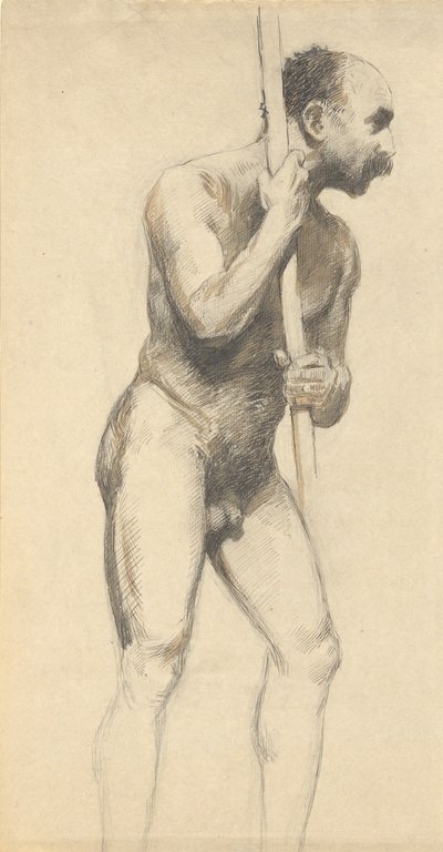 Male Nude with a Pole by John Ferguson Weir