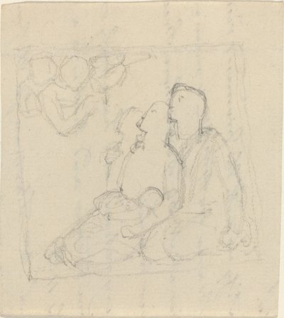 A Family Addressed by Angels by John Flaxman