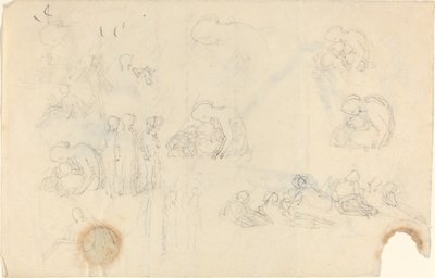 Sheet of Studies (recto and verso) by John Flaxman