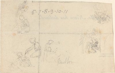 Studies of Women Kneeling by John Flaxman