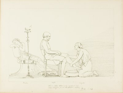 Ulysses, Penelope and Euryclea by John Flaxman