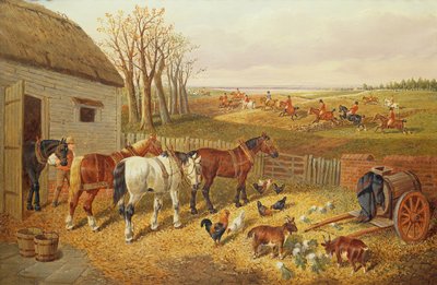 A Busy Farmyard by John Frederick Herring