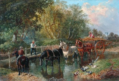 Crossing the Stream by John Frederick Herring Junior