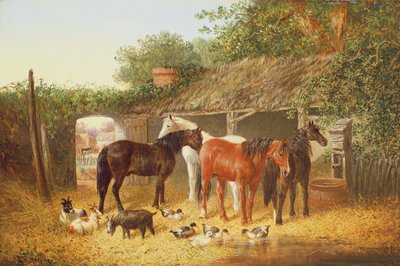 Farmyard Companions by John Frederick Herring Junior