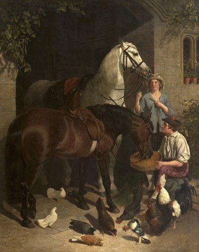 Feeding the Horses by John Frederick Herring Senior