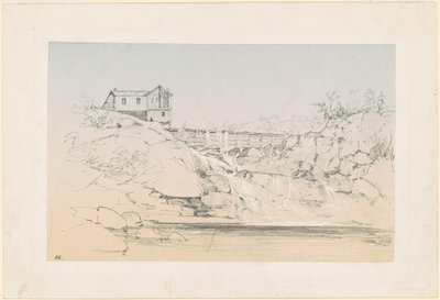 Building by a Dam by John Frederick Kensett