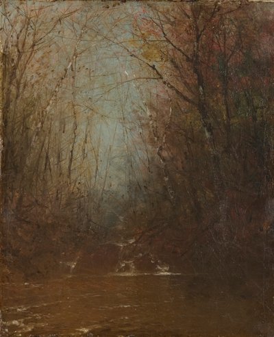 Forest Interior with Stream by John Frederick Kensett