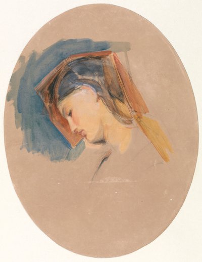 Head of a Young Woman by John Frederick Lewis