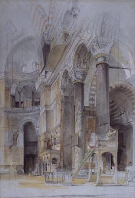 Interior of Haghia Sophia, Constantinople by John Frederick Lewis